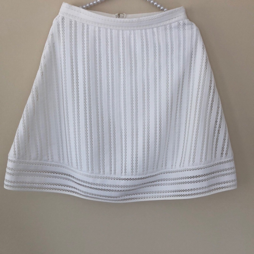 White J-Crew eyelet skirt